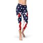 Womens American Flag Capri Leggings