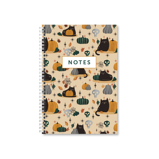 Halloween Cats A5 Wired Notebook (Pack of 6)