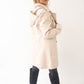 Womens Wool Feel Double Breasted Hooded Coat