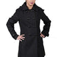 Womens Wool Feel Double Breasted Hooded Coat