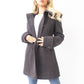 Womens Wool Feel Double Breasted Hooded Coat