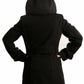 Womens Wool Feel Double Breasted Hooded Coat