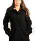 Womens Wool Feel Double Breasted Hooded Coat