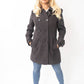 Womens Wool Feel Double Breasted Hooded Coat