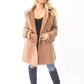 Womens Wool Feel Double Breasted Hooded Coat