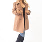 Womens Wool Feel Double Breasted Hooded Coat