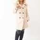 Womens Wool Feel Double Breasted Hooded Coat