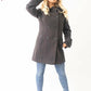 Womens Wool Feel Double Breasted Hooded Coat