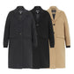 (PRE-ORDER) Womens Wool Blend Winter Warm Knee Length Coat