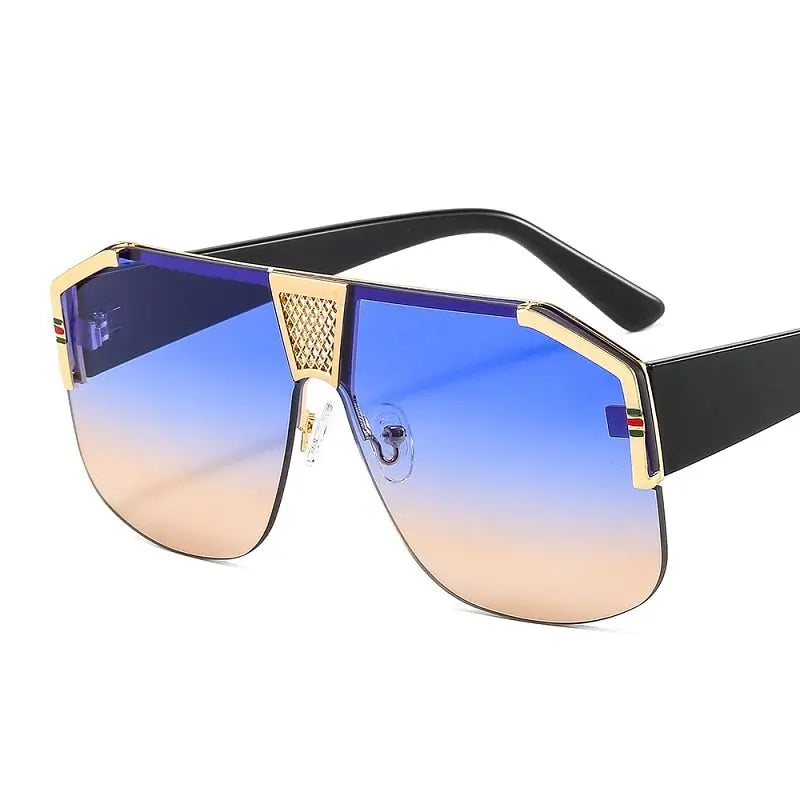 D&amp;T 2021 New Shield Gradients Sunglasses Men Women Fashion Trend Luxury Color Lens PC Frame Quality Brand Designer Sun Glasses - Executive-Skincare