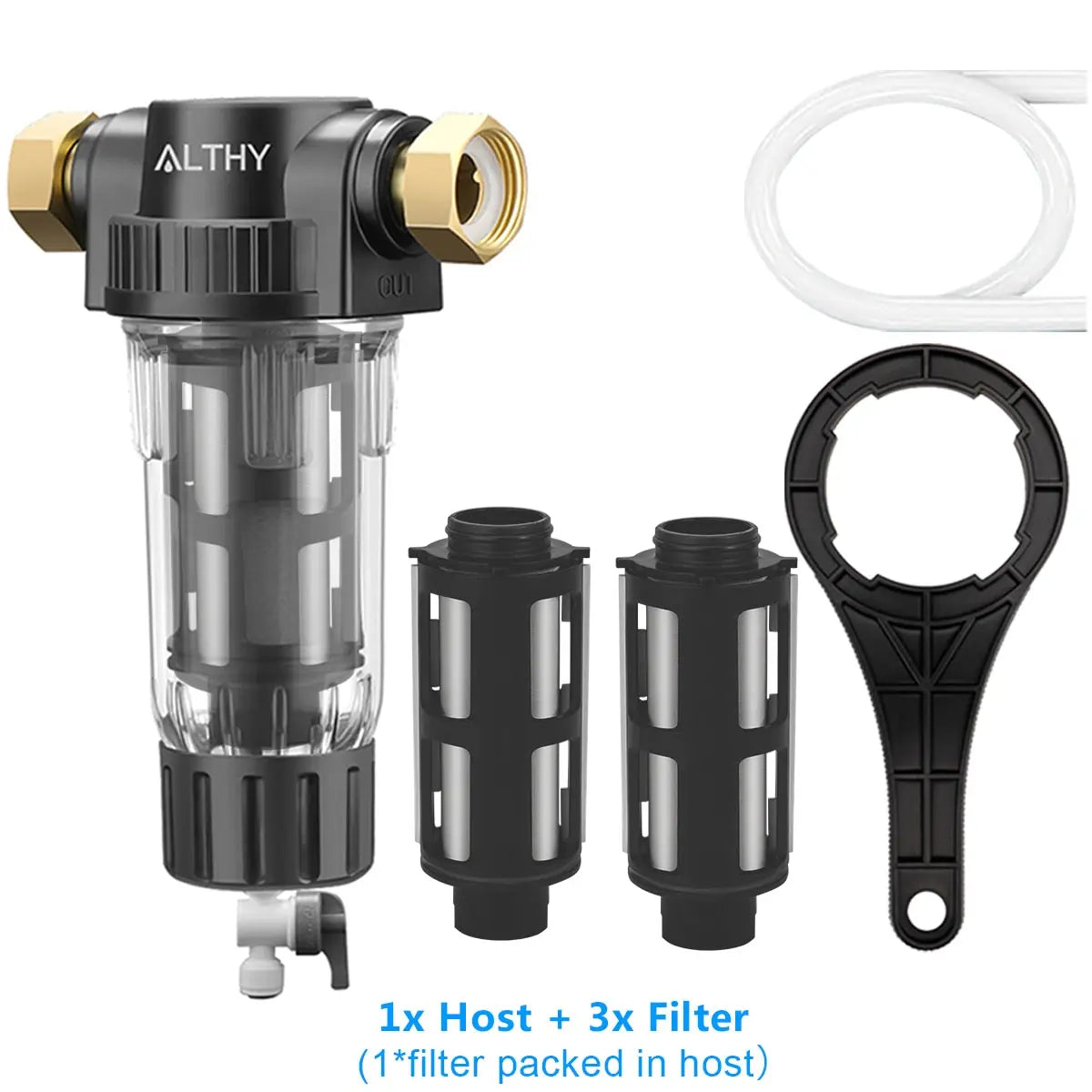 Pre filter Whole House Spin Down Sediment Water Filter Central Prefilter Purifier System Backwash Stainless Steel Mesh - Executive Quality Store