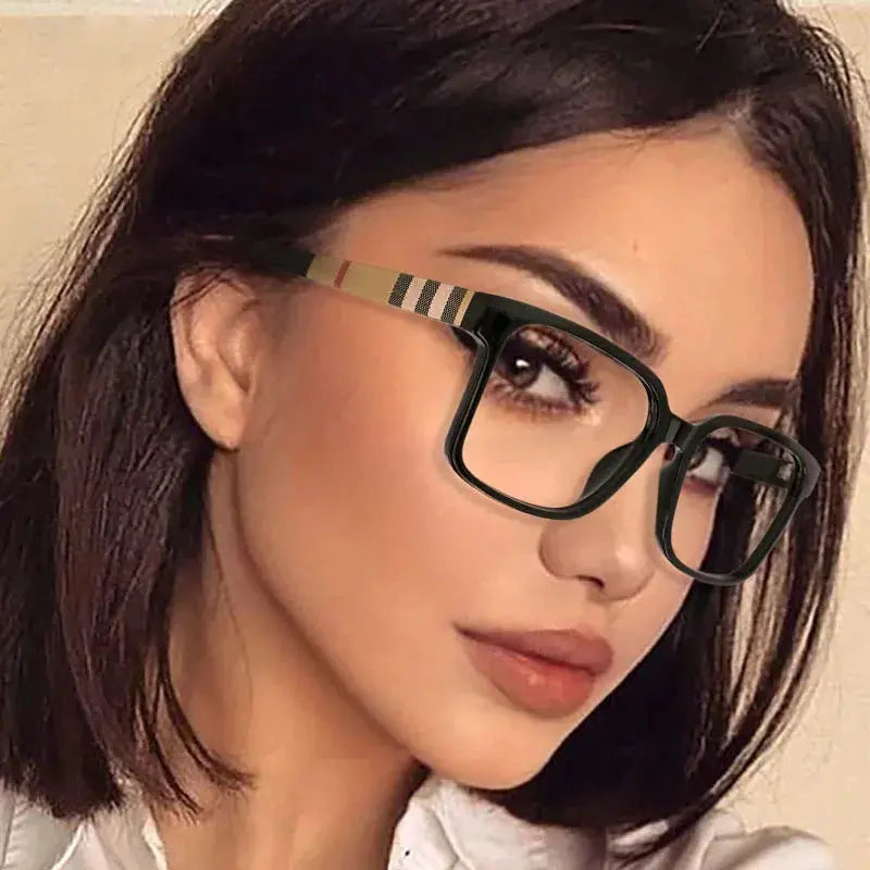 Retro Square Anti Blue Light Optical Glasses Frames for Men Women Fashion Prescription Office Computer Eyeglasses - Image #2