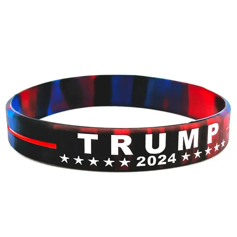 Trump 2024 Campaign Bracelet With Silicone Material Election Merchandise Adult Size Packaged Inspirational Wristbands Voter Gift - Image #6