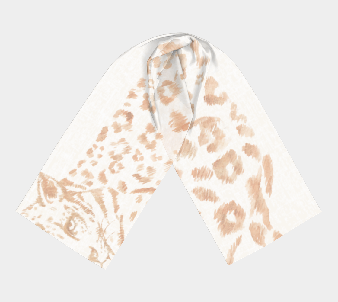 Geo Jaguar Scarf in White