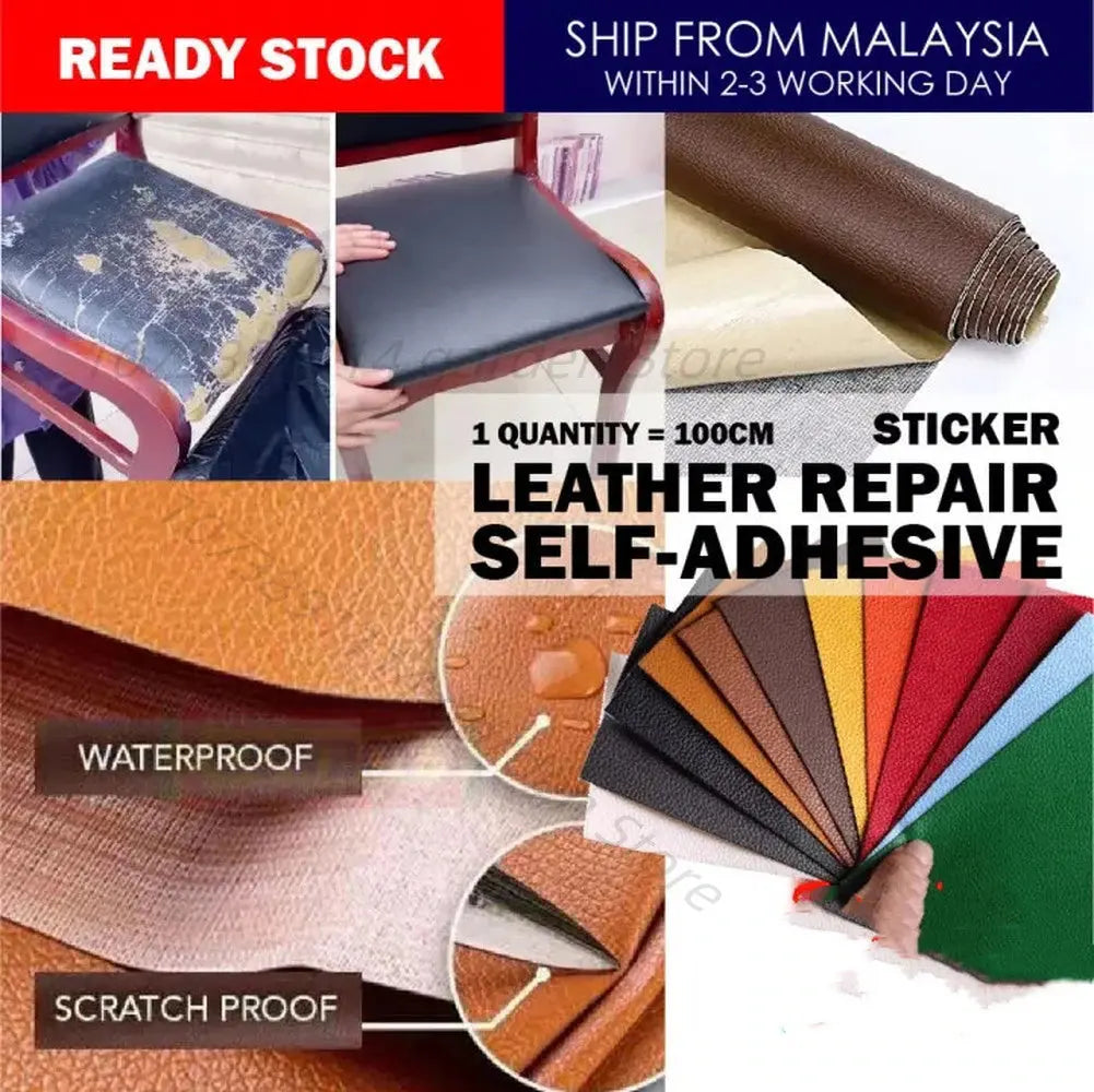 Thickened Self-Adhesive Leather Repair Sticker Design Diy PU Leather Patch Sticky for Car Seat Home Sofa Bag Refurbishing Patch