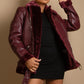 Faux Fur Collar Aviator Jacket (11729)