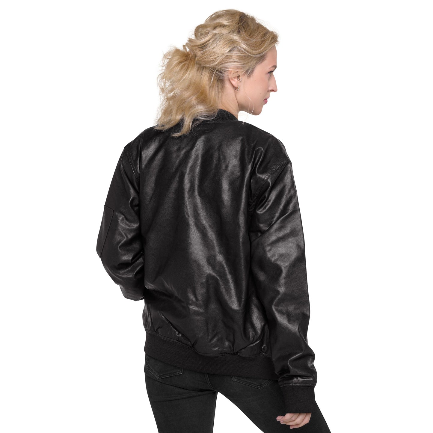 Personalized Embroidered Leather Jacket , Custom Leather Jacket,