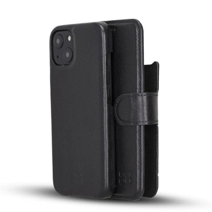 Full Leather Coating Detachable Wallet Case for Apple iPhone 13 Series