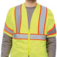 25 Pack High Visibility Safety Vests with Orange Trim Silver Tape