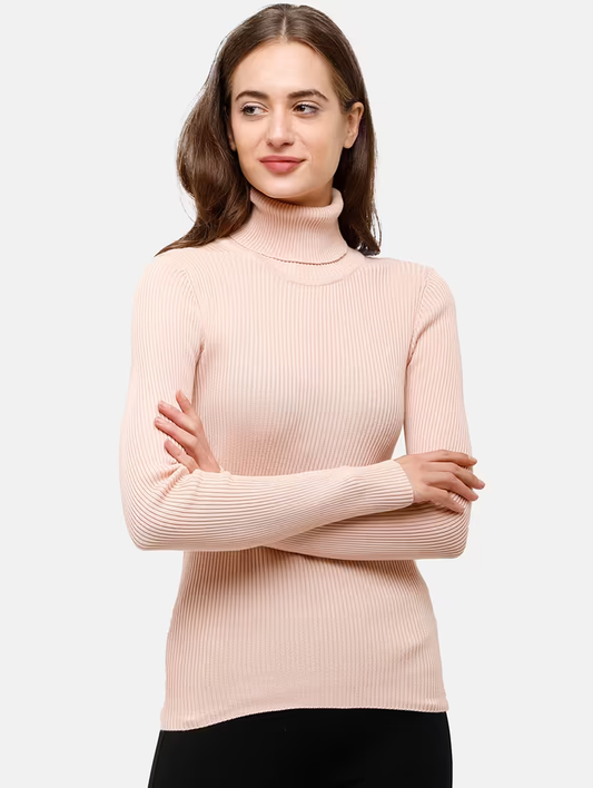 Women's Woollen High Neck Full Sleeves Pullover Sweaters for Winters