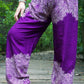 Purple FLORAL Women Boho Pants Hippie Pants Yoga Pants