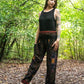 Black PEACOCK Harem Pants Women Boho Pants Hippie Pants