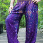 Purple PEACOCK Harem Pants Women Boho Pants Hippie Pants