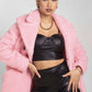 Janine Double Breasted Borg Teddy Coat