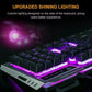 Ninja Dragon Metallic Silver Mechanical Gaming Keyboard and Mouse Set