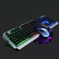 Ninja Dragon Metallic Silver Mechanical Gaming Keyboard and Mouse Set