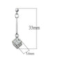 LO1981 - Rhodium White Metal Earrings with Top Grade Crystal  in Clear