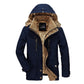 Mens Hooded Winter Parka Coat with Inner Fleece