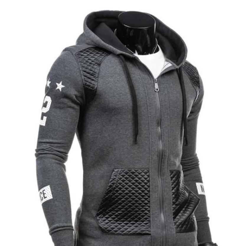 Mens Street Style Biker Hoodie