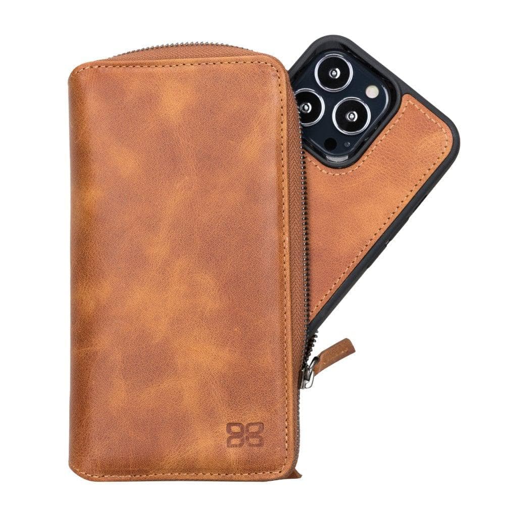 Detachable Leather Zipper Wallet Cases for Apple iPhone 13 Series