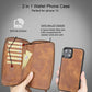 Detachable Leather Zipper Wallet Cases for Apple iPhone 13 Series