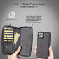 Detachable Leather Zipper Wallet Cases for Apple iPhone 13 Series