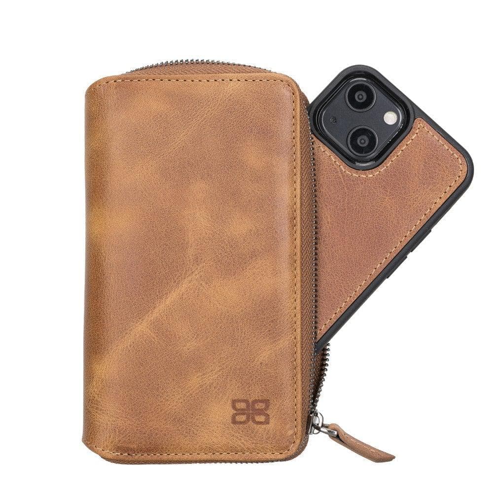 Detachable Leather Zipper Wallet Cases for Apple iPhone 13 Series