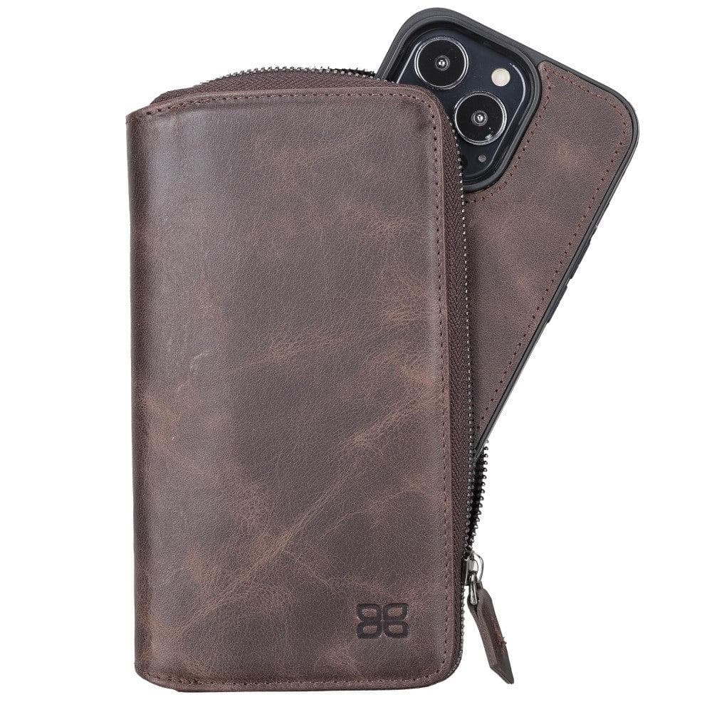 Detachable Leather Zipper Wallet Cases for Apple iPhone 13 Series