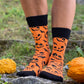 PUMPKIN FACE halloween socks with pumpkins