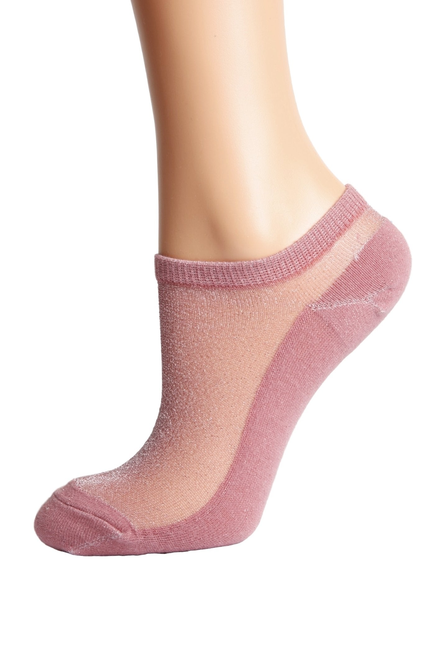 LUCINA old rose glittery socks for women - Executive-Skincare