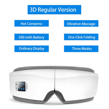 4D Smart Airbag Vibration Eye Massager Eye Care Instrument Hot Compress Bluetooth Eye Fatigue Massage Glasses - Executive-Skincare