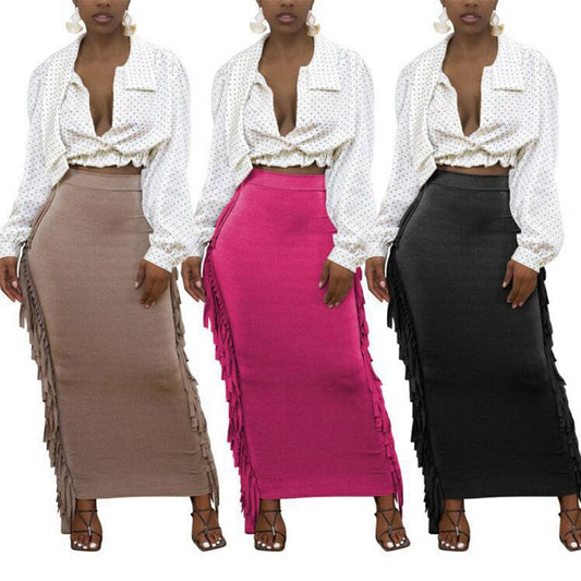 Tassel Long Skirt - Executive-Skincare