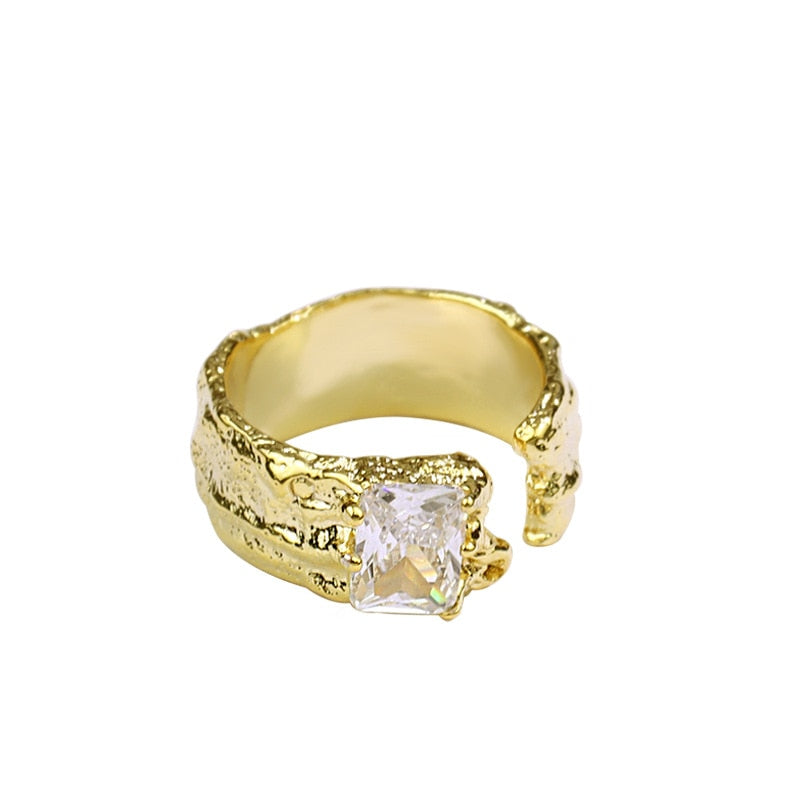 Crystal Zircon Open Adjustable Ring - Executive-Skincare