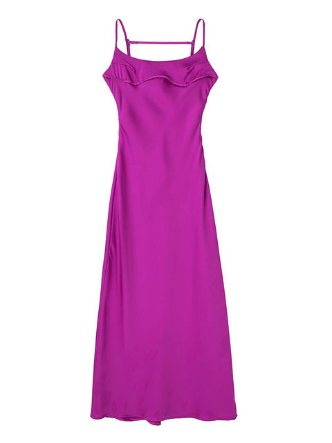 Satin Sleeveless Dress - Executive-Skincare