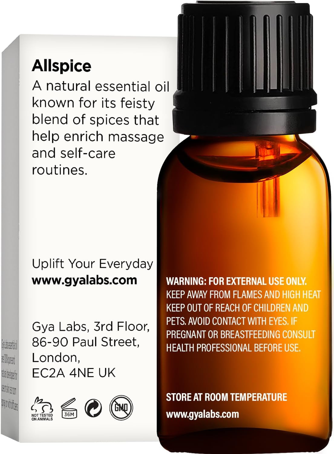 Allspice Essential Oil - Sweet, Spicy & Comforting Scent - (0.34 Fl Oz)