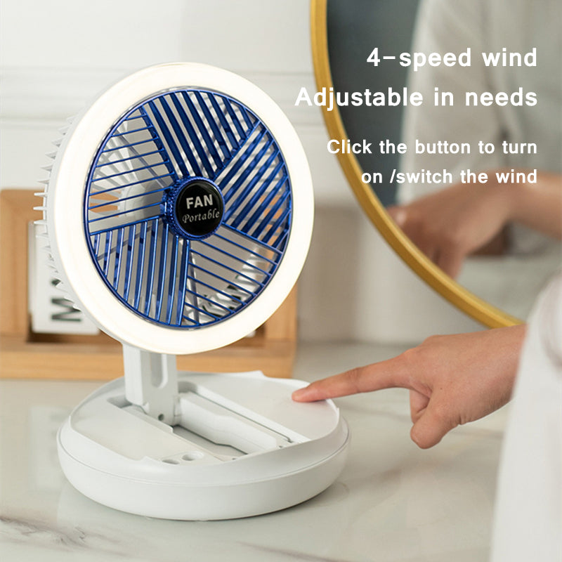 4 Speed Adjustable USB Charging Foldable Table Fan - Executive-Skincare