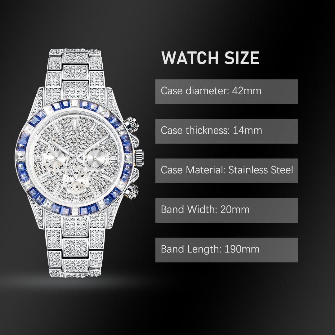 Men's Diamond Calendar Watches - Executive-Skincare