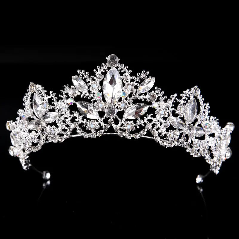 Women's Baroque Crown Crystal Bridal Headdress - Executive-Skincare