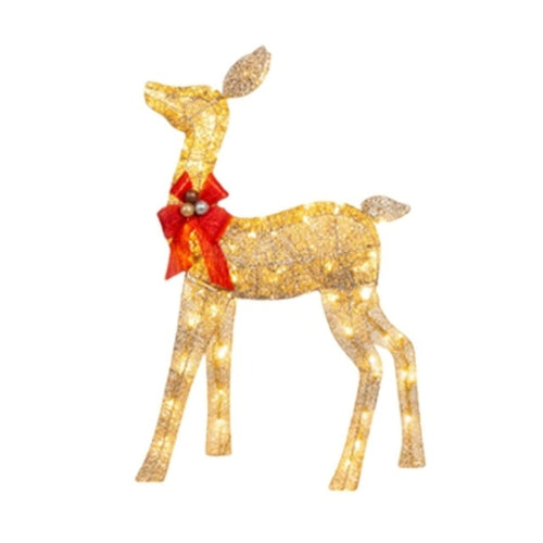 1/3pcs Christmas Deer Lightings Gold Deer Elk Light Luminous Reindeer - Executive-Skincare