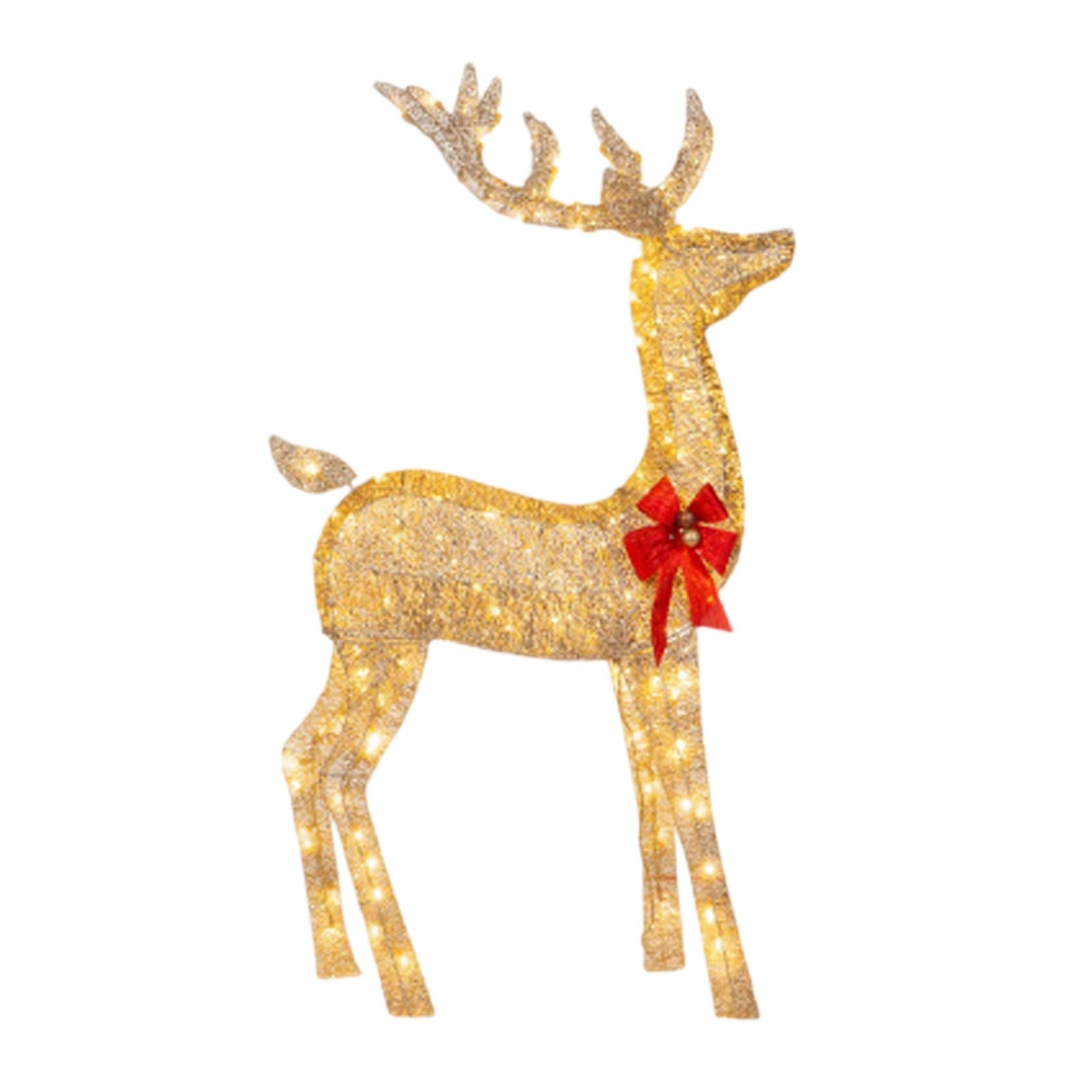 1/3pcs Christmas Deer Lightings Gold Deer Elk Light Luminous Reindeer - Executive-Skincare